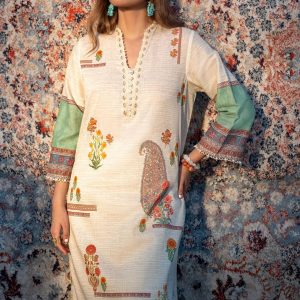 (Unstitched) Sana Safinaz - Embroidered Luxury Lawn 2 Piece with Exclusive Soft Tennis Net Dupatta