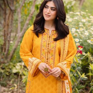 (Unstitched) Asim Jofa Yellow – Prints Drop 2 Collection Luxury Lawn Digital Printed 3 Piece