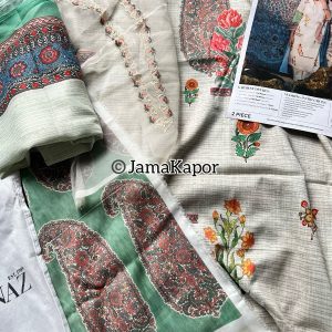 (Unstitched) Sana Safinaz – Embroidered Luxury Lawn 2 Piece with Exclusive Soft Tennis Net Dupatta